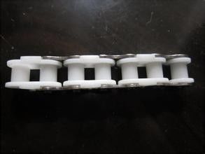 60P engineering plastic roller chains for bottle industry silence transimission chains materials POM white color