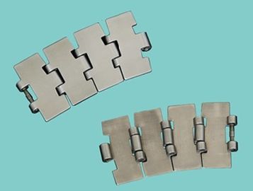 SS881 FLAT TOP SS CHAINS RADIUS CONVEYOR SLAT TOP STAINLESS STEEL CHAINS FOR FOOD BEVERAGE LINES