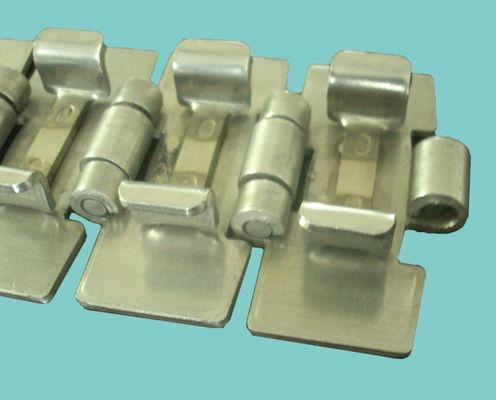 RF812 stainless steel flat top chains with rubber friction top strairght running single hinge
